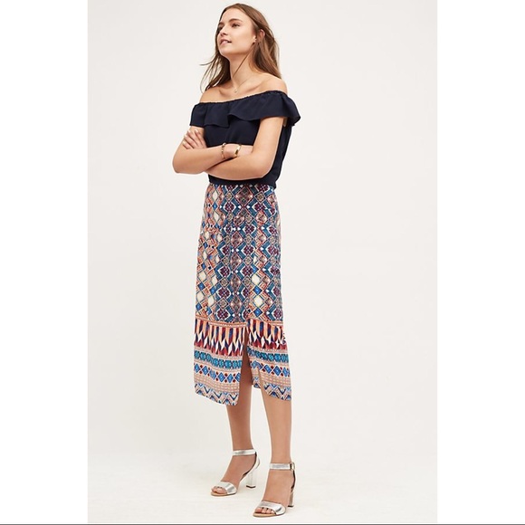 Anthropologie Dresses & Skirts - Anthropologie HD in Paris Silk Midi Skirt